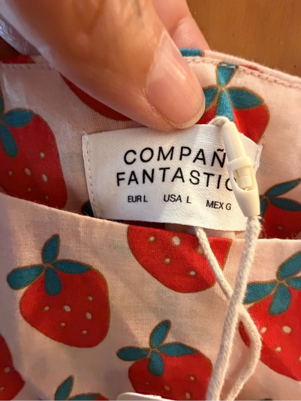 Strawberry Print White Sundress - Picture 7 of 9
